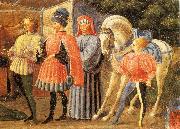 UCCELLO, Paolo Adoration of the Magi (Quarate predella, detail) qt oil painting picture wholesale